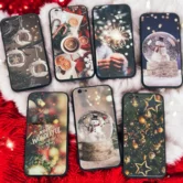 Чехол iPhone 6/6S Glass New Year в ассортименте