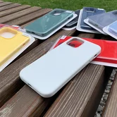 Чехол iPhone 12 Pro Max Liquid Silicone FULL (белый)