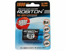 Аккумулятор AA Robiton R6 2-BL 1800mAh (1упак)