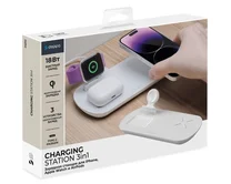 Зарядная станция Deppa для iPhone, Watch series, Airpods, 17,5W белая