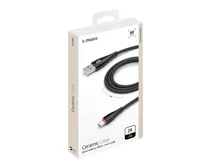 Кабель Deppa Ceramic microUSB - USB черный, 1м