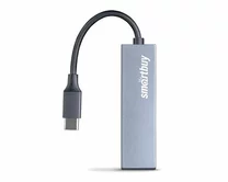 Type-C HUB Smartbuy 460С 2 порта USB 3.0, серый