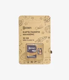 Карта памяти MicroSDHC Kstati (32GB cl10 UHS-I + SD)