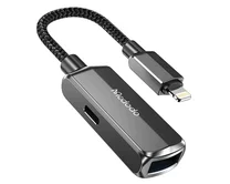 Переходник McDodo CA-2690 Lightning + Lightning + USB черный