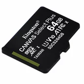 Карта памяти MicroSDXC Kingston Canvas Select Plus (64GB cl10 UHS-I)