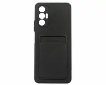 Чехол Tecno Pova 3 TPU CardHolder (черный)