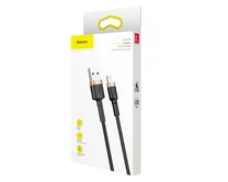 Кабель Baseus Cafule Cable Lightning - USB 2,4А золото-черный, 1м