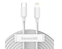 Кабель Baseus Simple Wisdom Data Cable Kit Type-C - Lightning белый, 1,5м 20W (2шт)