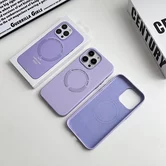 Чехол iPhone 11 Leather Candy MagSafe (темная вишня)