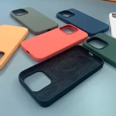 Чехол iPhone 15 Silicone MagSafe без лого (черный)