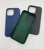 Чехол iPhone 13 Classic Leather (темно-синий)