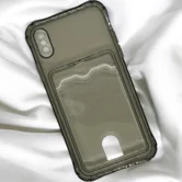 Чехол iPhone X/XS TPU CardHolder (прозрачный черный)